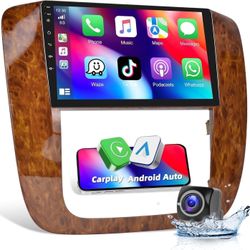 Podofo 2+64G Wireless CarPlay Car Stereo Radio for GMC Yukon Chevrolet Chevy Sil