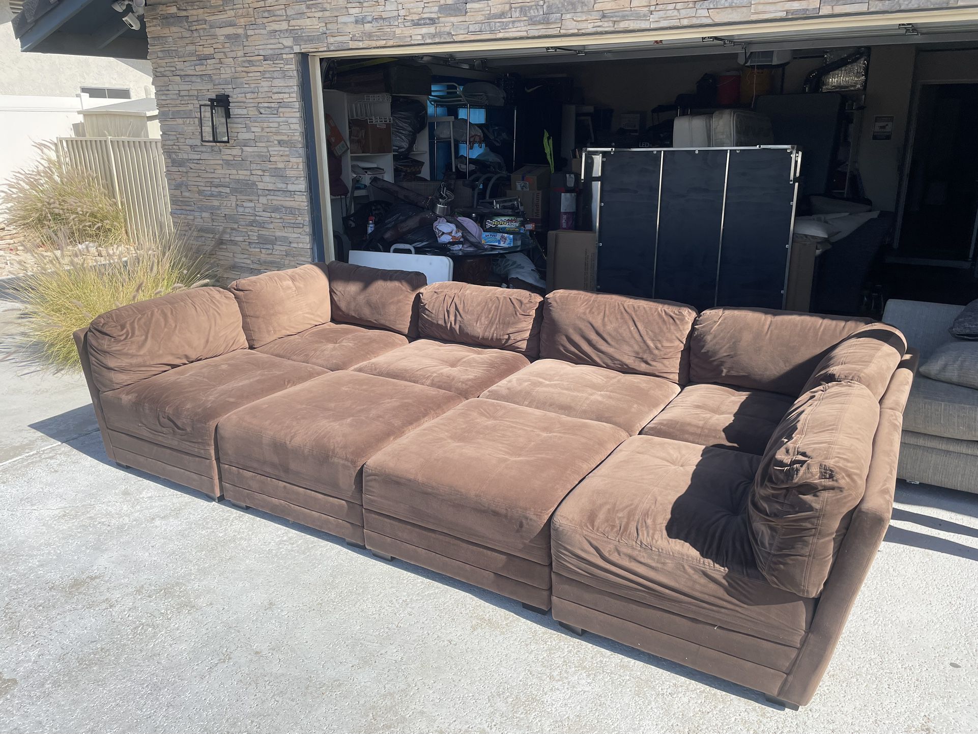 Large Brown Sectional Sofa