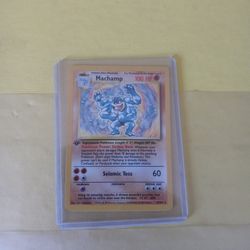 Mint Condition Holographic 1995 Machamp Pokemon Cards