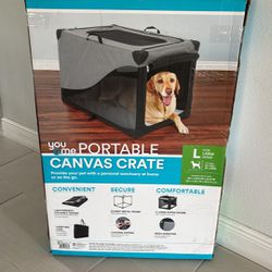 New Portable Canvas Dog Crate For Large Dogs You & Me