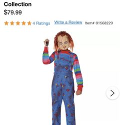 Kids Chucky Halloween Costume With Mask 