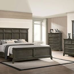Queen Bedroom Set - Queen bed, Nightstand, Dresser & Mirror