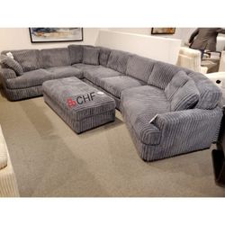 Corduroy Living Room Sectional Couch  - June Sale !