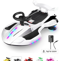 SkylineExtend 12V Swing/Wiggle Electric Ride-On Go Kart Car for Kids Ages 3+