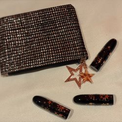 MAC Cosmetics Limited Edition Set Of 3 Neutral Lipsticks In A Dazzling Pouch