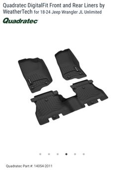 Quadratec Digital Fit Front And Rear Floormat Set
