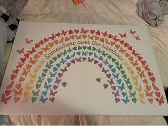 Somewhere over the rainbow wall picture