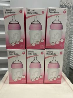 Putti Atti Silicone Baby Bottle - 8.8oz - Pink