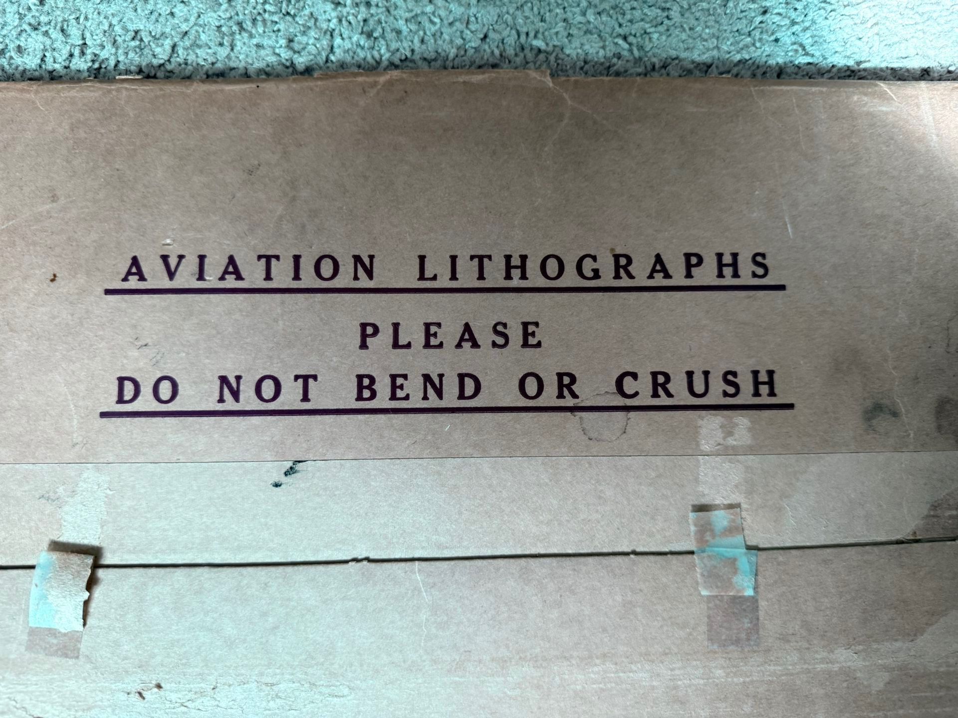 12 Vintage Aviation Lithographs