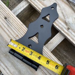 4 Barn Door Hinges  8 1/4 X 4. New Black