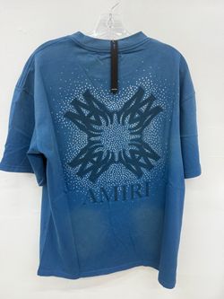 Amiri Blue Crystal Burst Graphic T-Shirt