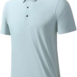 Men's Polo Shirt Casual Thin Business Collar T Shirt Loose Casual Short Sleeve Polo Shirt