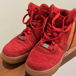 Nike Air Force 1 High Suede University Red Gum