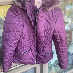 Jacket Size Small  With A Hoodie In Purple In Excellent Condition 