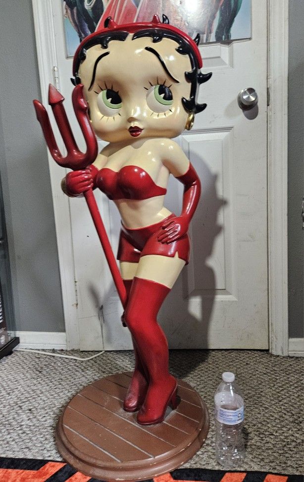 BETTY BOOP VINTAGE 3 FT DEVIL STATUE (RARE!)