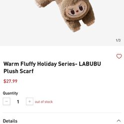 pop mart labubu plush scarf 