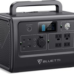 BLUETTI Portable Power Station EB70, 716Wh LiFePO4 Battery Backup w/ 4 700W AC Outlets (1,400W Peak), 100W Type-C, Solar Generator for Road Trip, Off