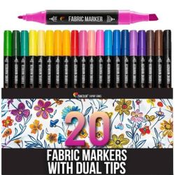 NEW! Zenacolor 20 Fabric Markers with Dual Tips