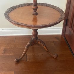 antique vintage dumbwaiter table