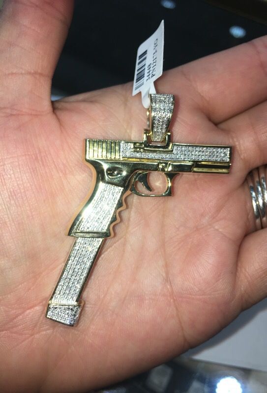 Gold & Diamond Glock Pendant