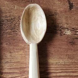 Hand Carved Poplar Wooden Spoon