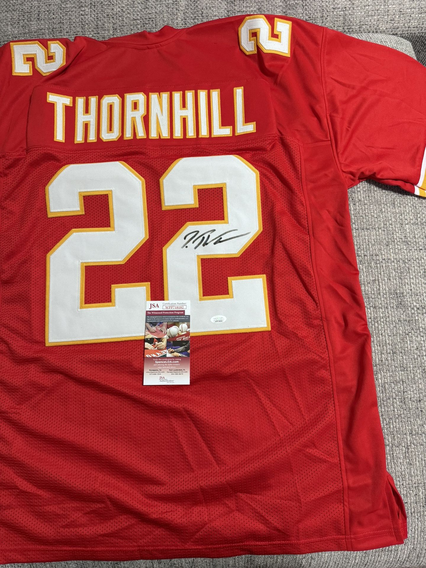 Juan Thornhill Signed Autograph Custom Jersey - JSA COA - Kansas City Chiefs