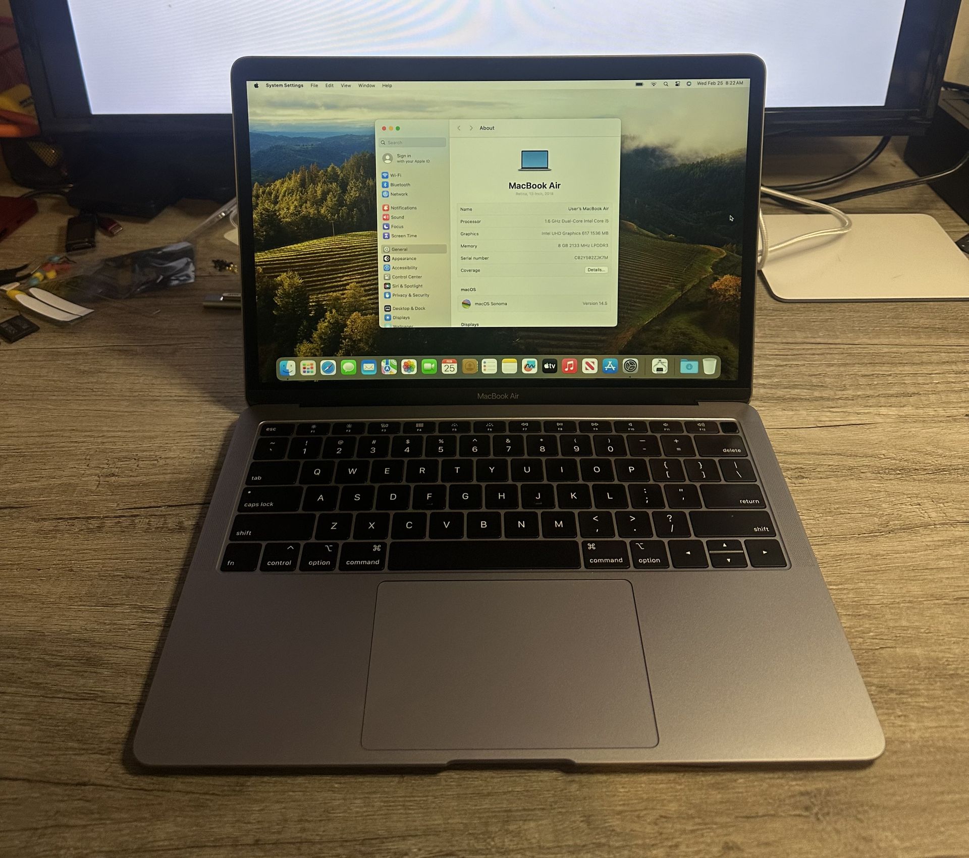 2018 13” Macbook Air: 1.6 i5, 8GB, 512GB SSD