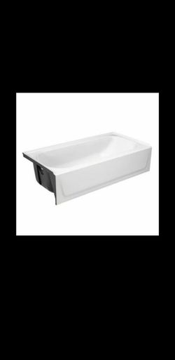 New Bootz Industries Bootzcast 60 in. Left Drain Rectangular Alcove Soaking Bathtub in White