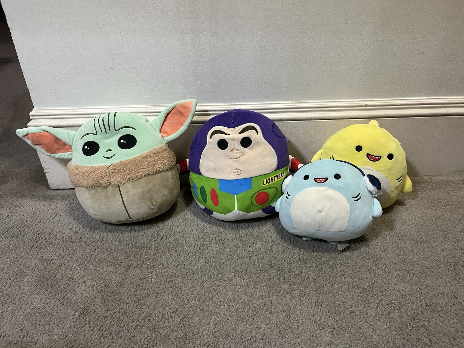 Four Squishmallow Plush Stuffed Toys