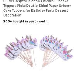Unicorn Cupcakes Toppers 