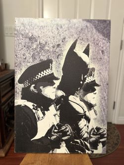 Banksy Batman and The Police Canvas Print