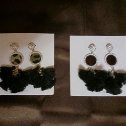 New RHINESTONE GREEN AND BURGANDY EARRINGS $6 EACH