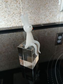 Glass Rabbit ~ Paperweight