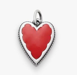 James avery Enamel Red Heart silver Charm
