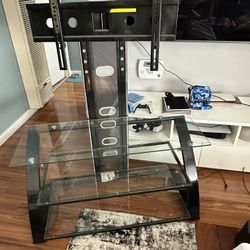 3 shelf glass tv stand without mount  44x16