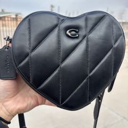 Coach Heart Crossbody Bag With Quilting