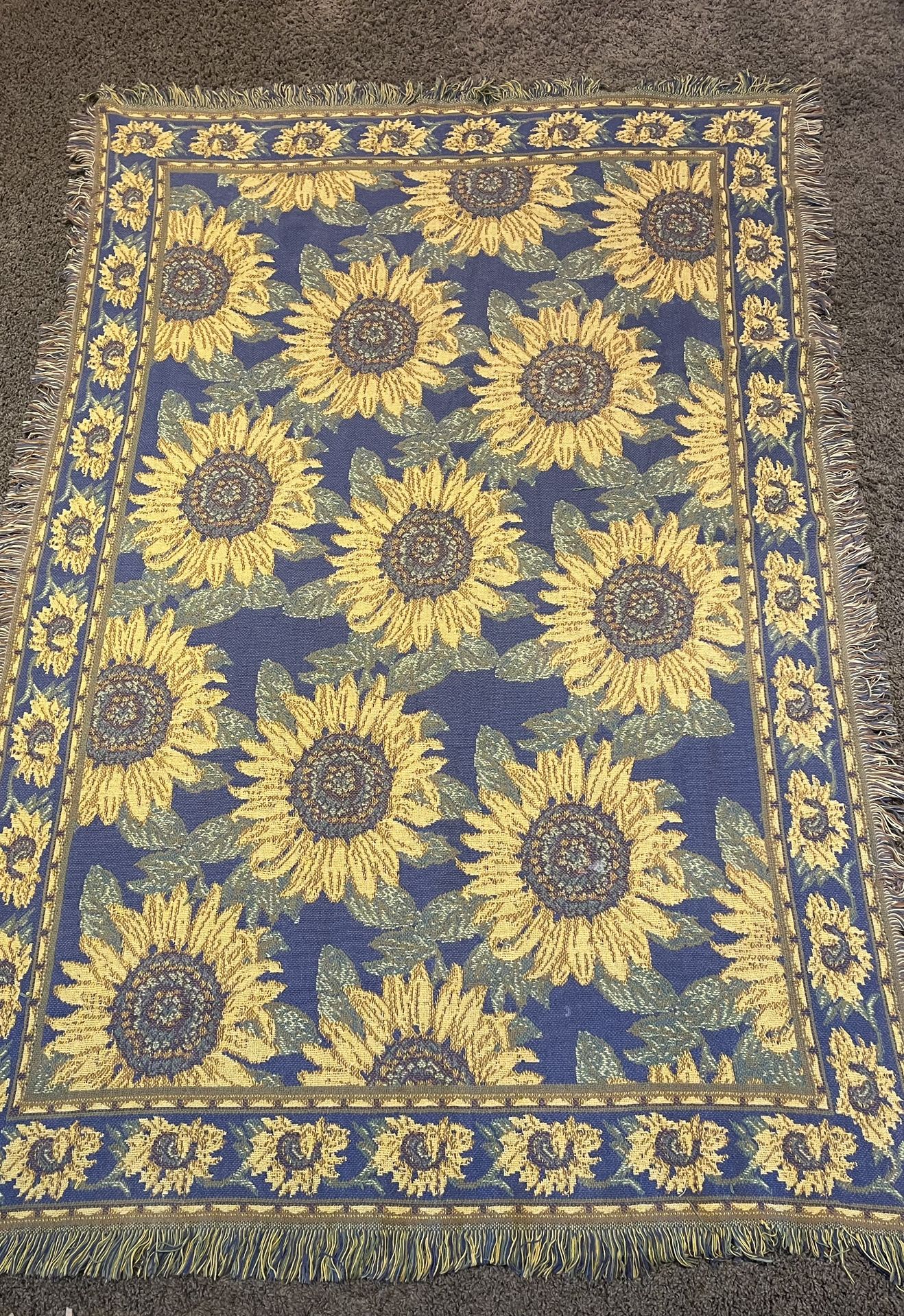 Sunflower Cotton Woven Throw 