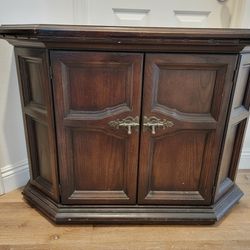 Antique Wooden Entryway Storage / Cabinet
