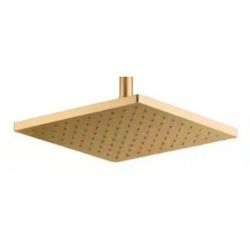 Kohler Honesty 1-Spray Patterns with 2.5 GPM 10 in. Wall Mount Fixed Shower Head in Vibrant Brushed Moderne Brass