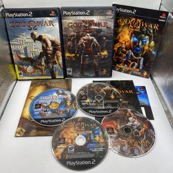 god of War & god of War II (Sony PlayStation 2, PS2) CIB Bundle Complete reg card + demo