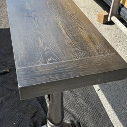 Large Tall Console Table Sofa Bar Entry Table Dark Grey  L84”*D18”*H37”(address In Description)