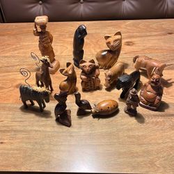 Collection  of  Wooden Carved Figurines