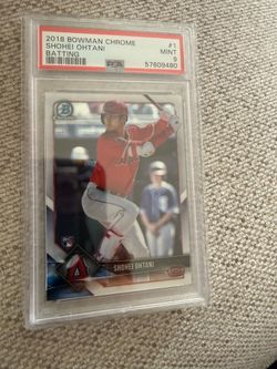 2018 Bowman Chrome Shohei Ohtani PSA 9 RC #1, Not Trout, Judge, Murakami, Mantle RC