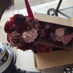 Burgundy And Blush Flower Ball 