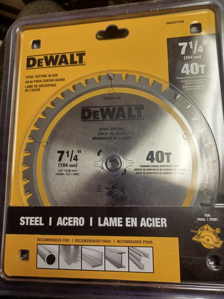 DeWalt Steel Cutting Blade 7 1/4" 40T