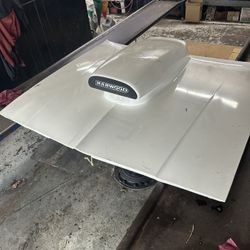 Chevrolet Steel hood with molded fiberglass scoop