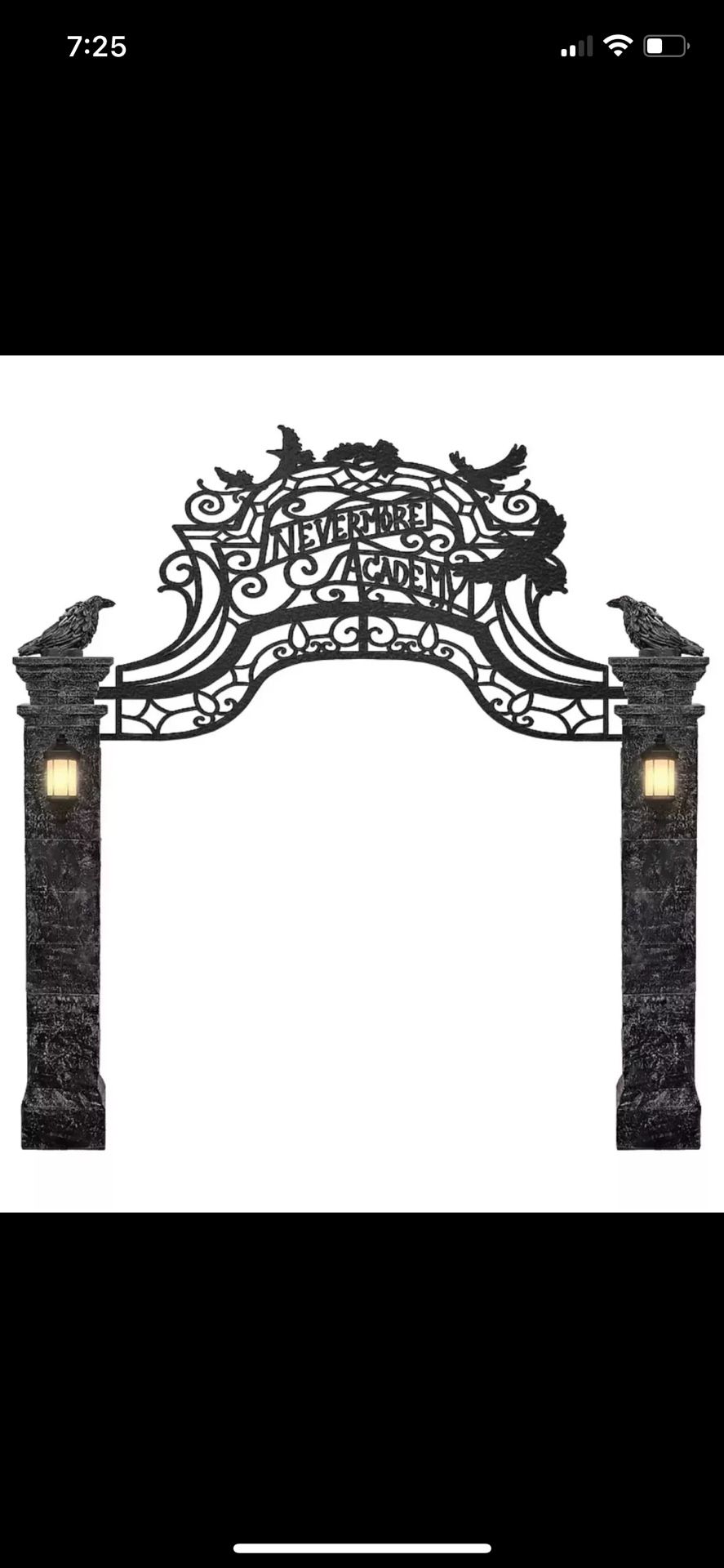 Wednesday 10-ft Talking LED Nevermore Academy Arch Yard Decoration fast shipping