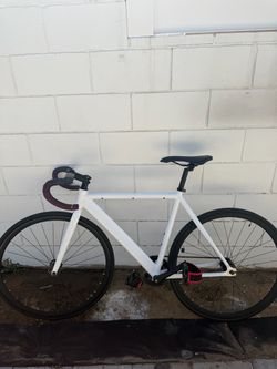 Fixed gear track bike white