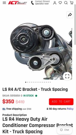 Ls swap A/c bracket ICT BILLET bracket