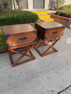 Set of nightstands accent table with storage side table
